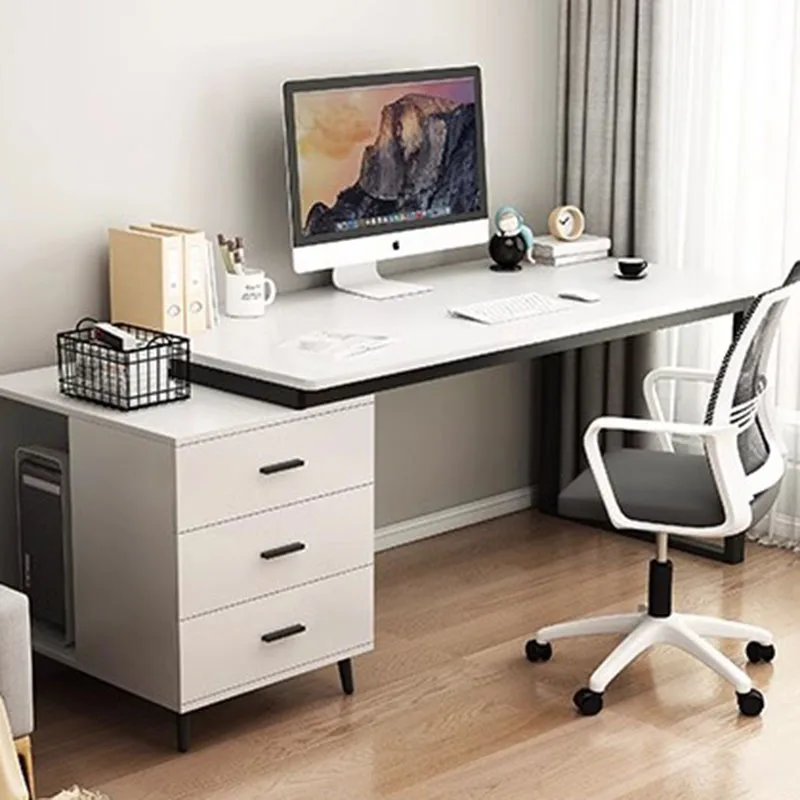 Standing Adjustable Office Desk Drawers Setup Storage Writing Computer Desks Living Room European Mesa De Computador Furniture european entry lux gold silver multi head five head candlestick living room candlelight dinner wedding banquet desktop props