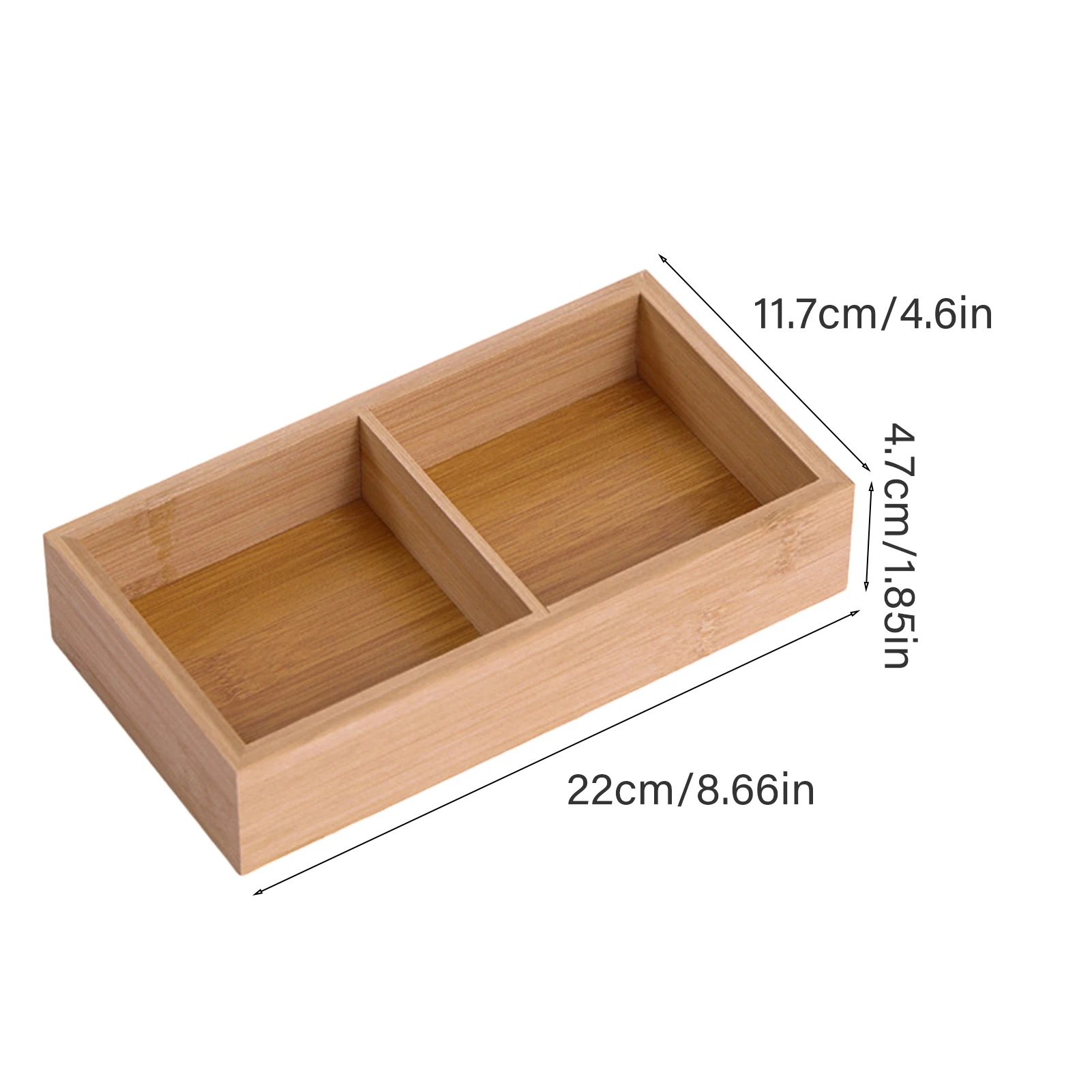 Multi Grid Divided Wooden Tray Multi-functional Snack Tableware Food Platter for Friend Family Neighbors Gift