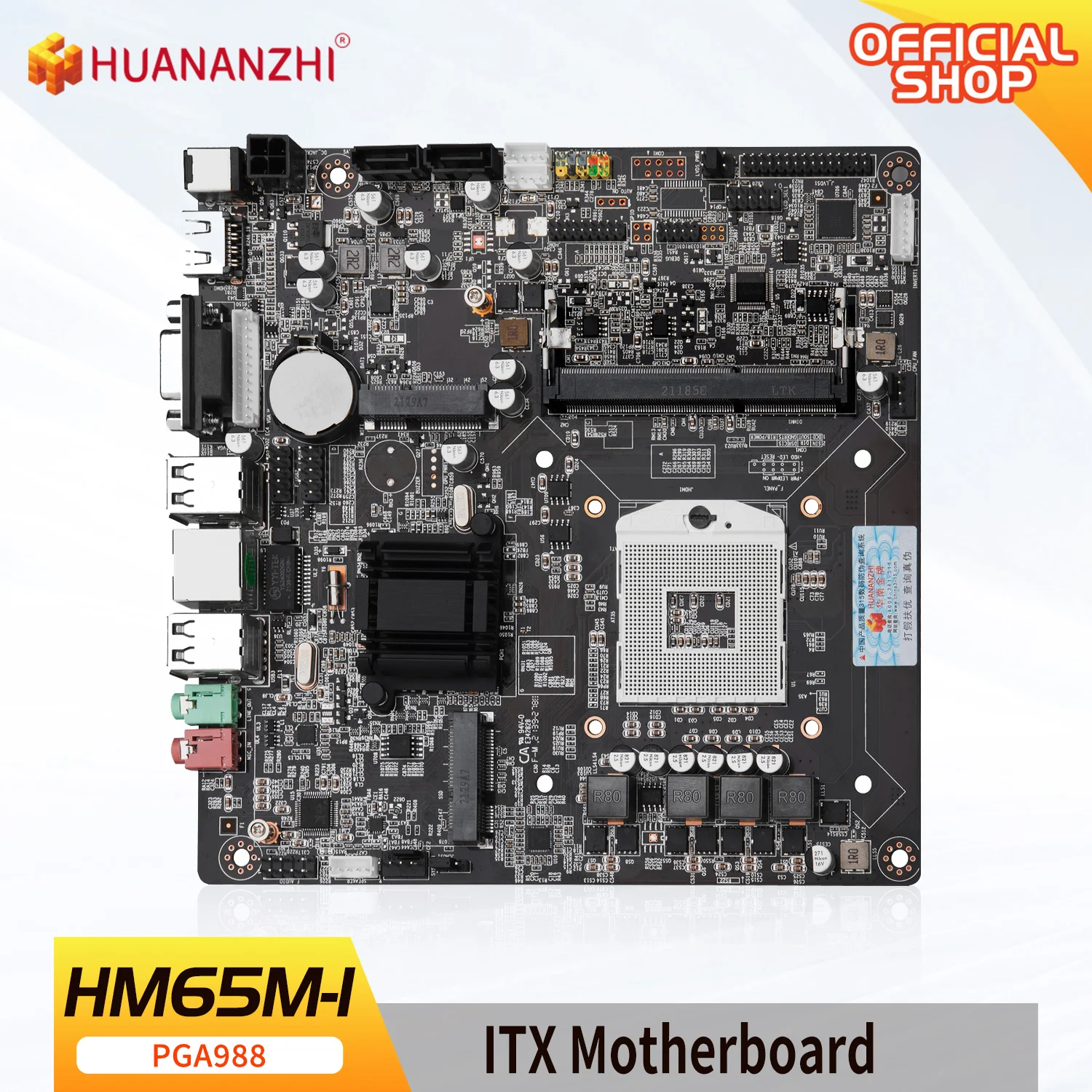 HUANANZHI HM65M I ITX Motherboard Intel PGA988 Support DDR3 1033 1600 M ...