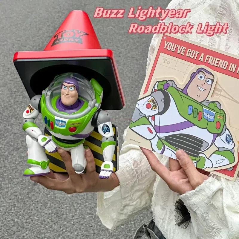

Original Disney Buzz Lightyear Roadblock Light Toy Story Series Lighting 5h Long Endurance Ornamnet Collection Toys friends X