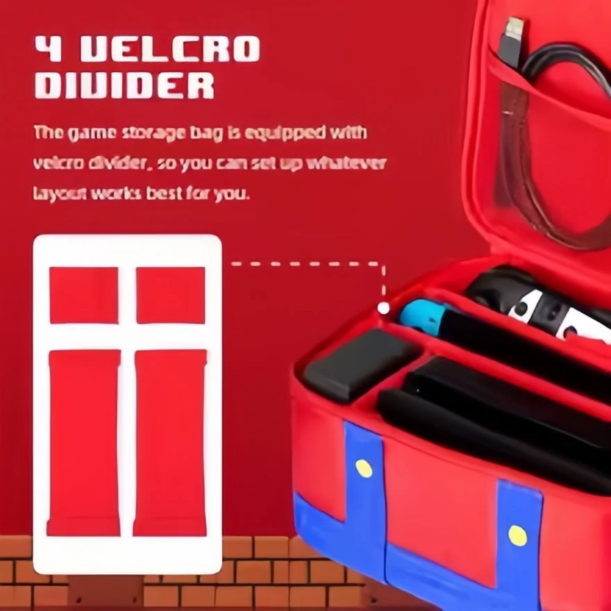 Nintendo Switch OLED Protective Case + Pro Controller Storage Travel Organizer