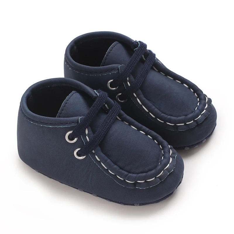 0-18M Baby Canvas Classic Sports Shoes Newborn Boys and Girls Tie One's Shoes First Walkers Shoes Infant Anti slip Baby Shoes 2