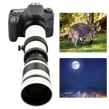 Apertura dell'obiettivo 420‐800 mm F 8.3-16 Teleobiettivo zoom per telescopio con messa a fuoco manuale completa per obiettivo fotocamera con attacco EF‐S