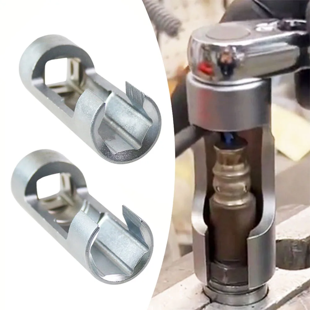 

2PCS 1/2 Diesel Injector Fuel Line Socket Wrench Chrome Vanadium Steel Oxygen Sensor Wrench 17 19mm Oil Pipe Accessories