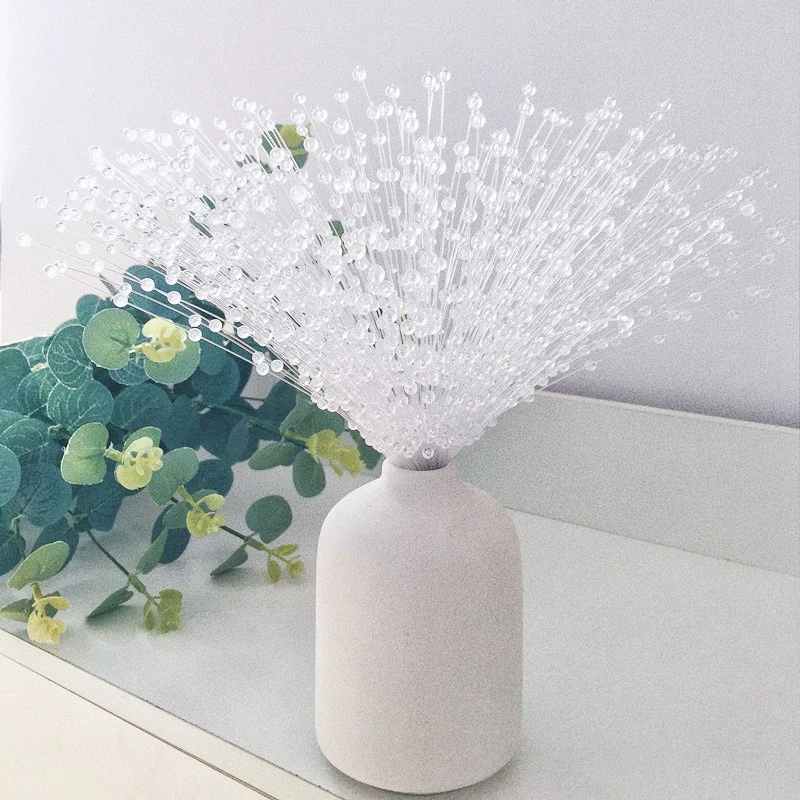 10 Stück goldene Perlens tifte Perlen auf Drahts tielen für Girlande Braut Hochzeit Perlens trauß Home Party Dekor Handwerk Geschenke Zubehör – Detail 8