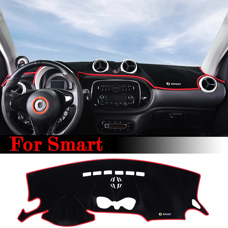 

Car Dashboard Sunshade Blanket Center Console Sun Protection Pad For Smart 451 453 Fortwo Forfour Interior Styling Accessories