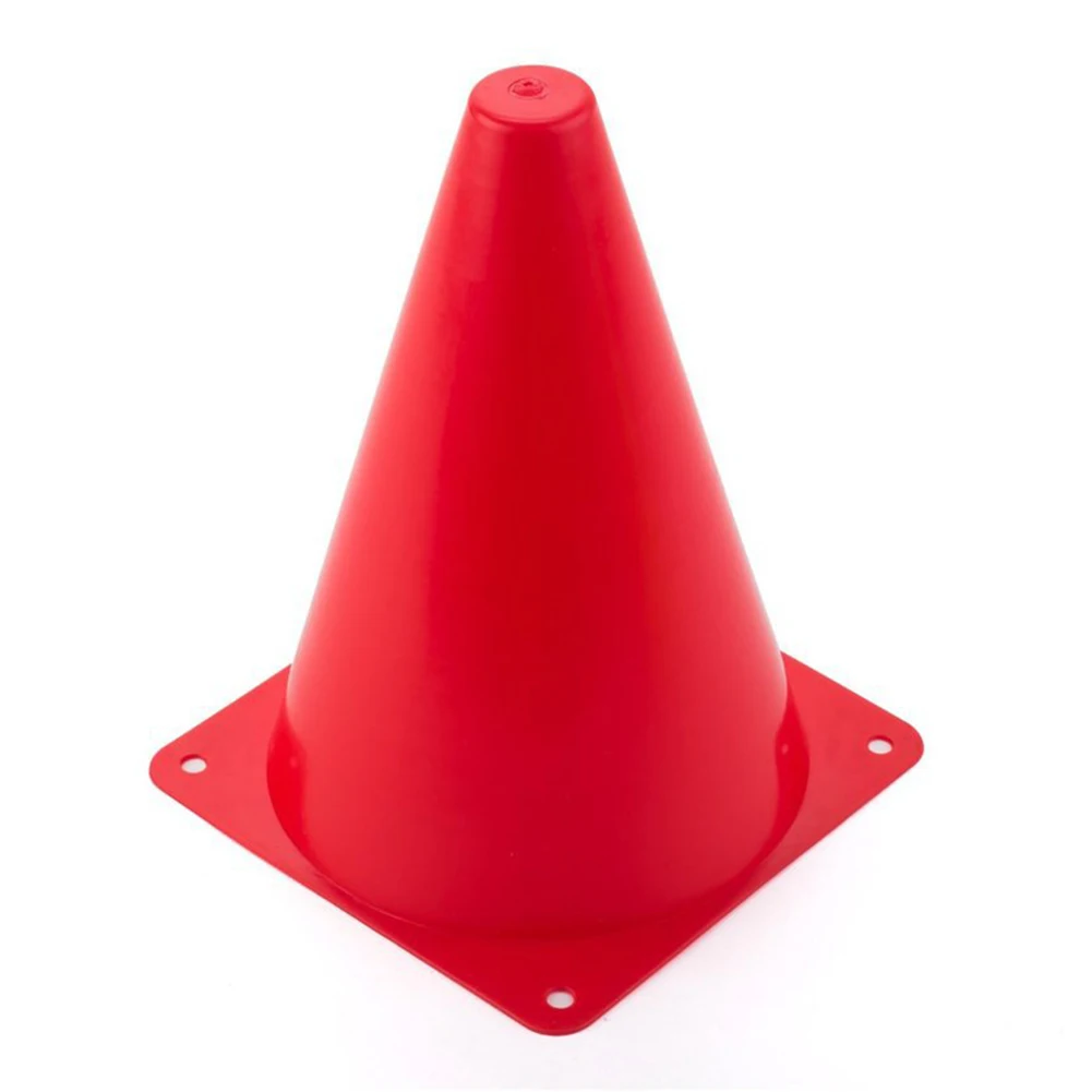 

10pcs Solid Training Equipment Thicker Traffic Cone Football Plastic Anti-freezing With Hole Basketball Road Pile Barrier Bucket