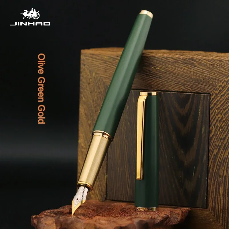 Jinhao 95 Fountain Pen Luxury Retro Design Elegant Material Clip M/F/EF Fine Nib Writing Pens Stationery Office Supplies PK 9019 2