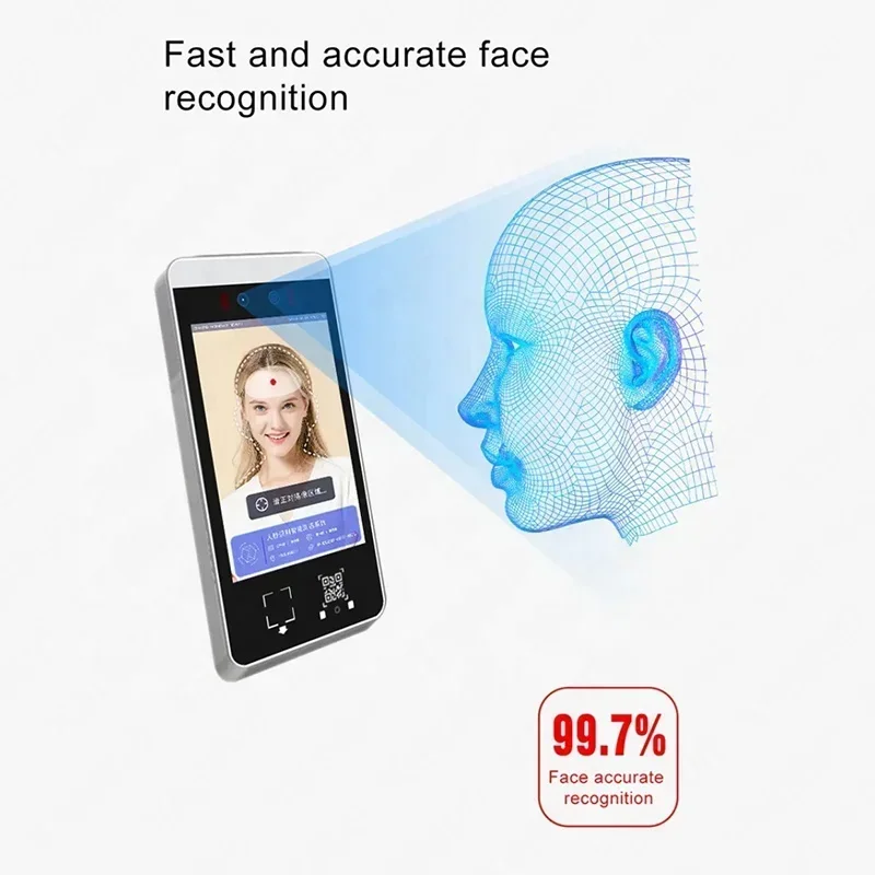 RFID 카드 출석 기록기 지문 얼굴 인식 카메라 생체 얼굴 인식 출입 통제 시스템