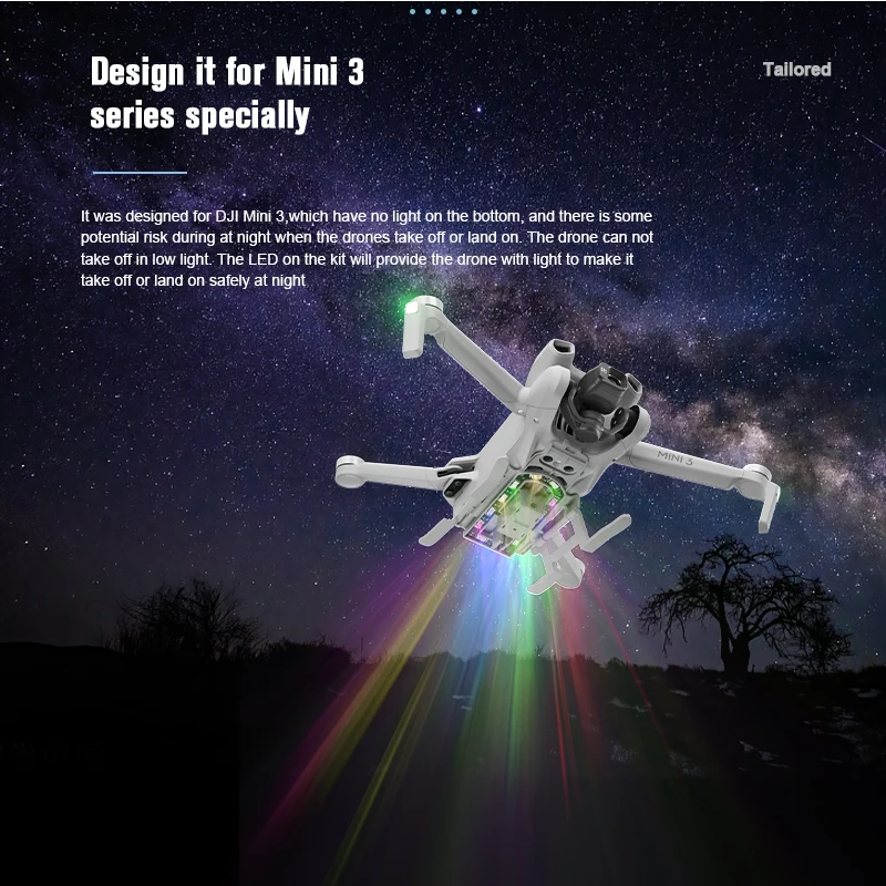 DJI Mini 3 Anti-Fall LED  ﰢ DJI Mini 3   ׼  ﰢ ȭ  ű ĵ ֽ