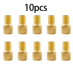 Gold Presta to Schrader Valve Adapter Set - 5-Piece Bike Tire Accessory Kit (Grid GRAIN-10PC)