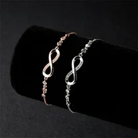 Fashion Crystal Infinity Bracelet Summer Adjustable Zircon Endless Love Charm Bracelet Women GIirls Birthday Jewelry Gifts - Image 2
