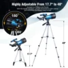 Professional Astronomical Telescope 150 Times Zoom HD High-Power Portable Tripod Night Vision Deep Space Star View Moon Universe 5