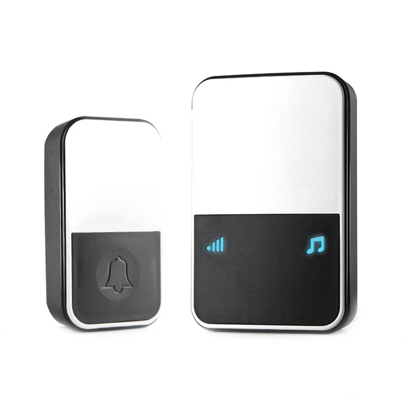 무선 초인종 ABS 초인종, 5 볼륨 레벨 및 음소거 모드, 문짝 LED 깜박이, 미국 플러그, 1,000Ft 범위