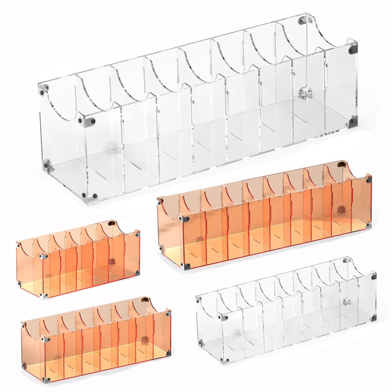 

Acrylic Belt Organizer,Belt Storage Container Holder Display Case for Closet Drawer Bow Tie Watch Jewelry Bracelet Ring Cosmetic