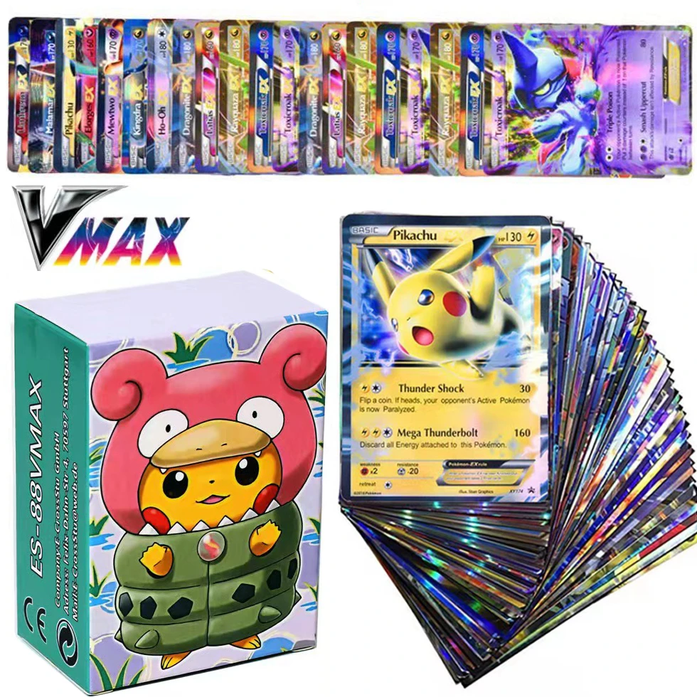 50-300pcs Pokemon Cards 300 V Max Gx Best Selling Children Battle English  Version Game Tag Team Shining Vmax Pikachu Charizard - Card Books -  AliExpress