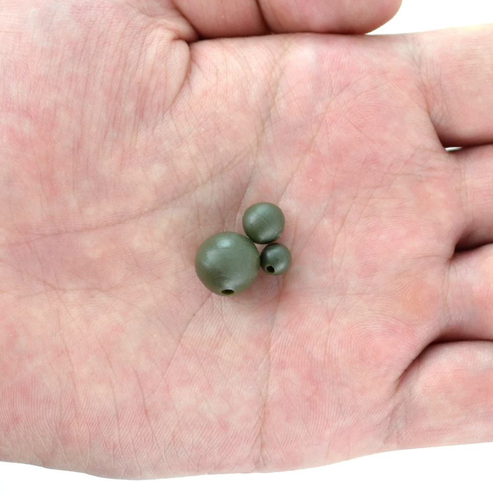 20 stücke Karpfen Angeln Gummi Schock Perlen Grün Soft Rig Perlen Angeln Terminal Tackle AG131 – Detail 2