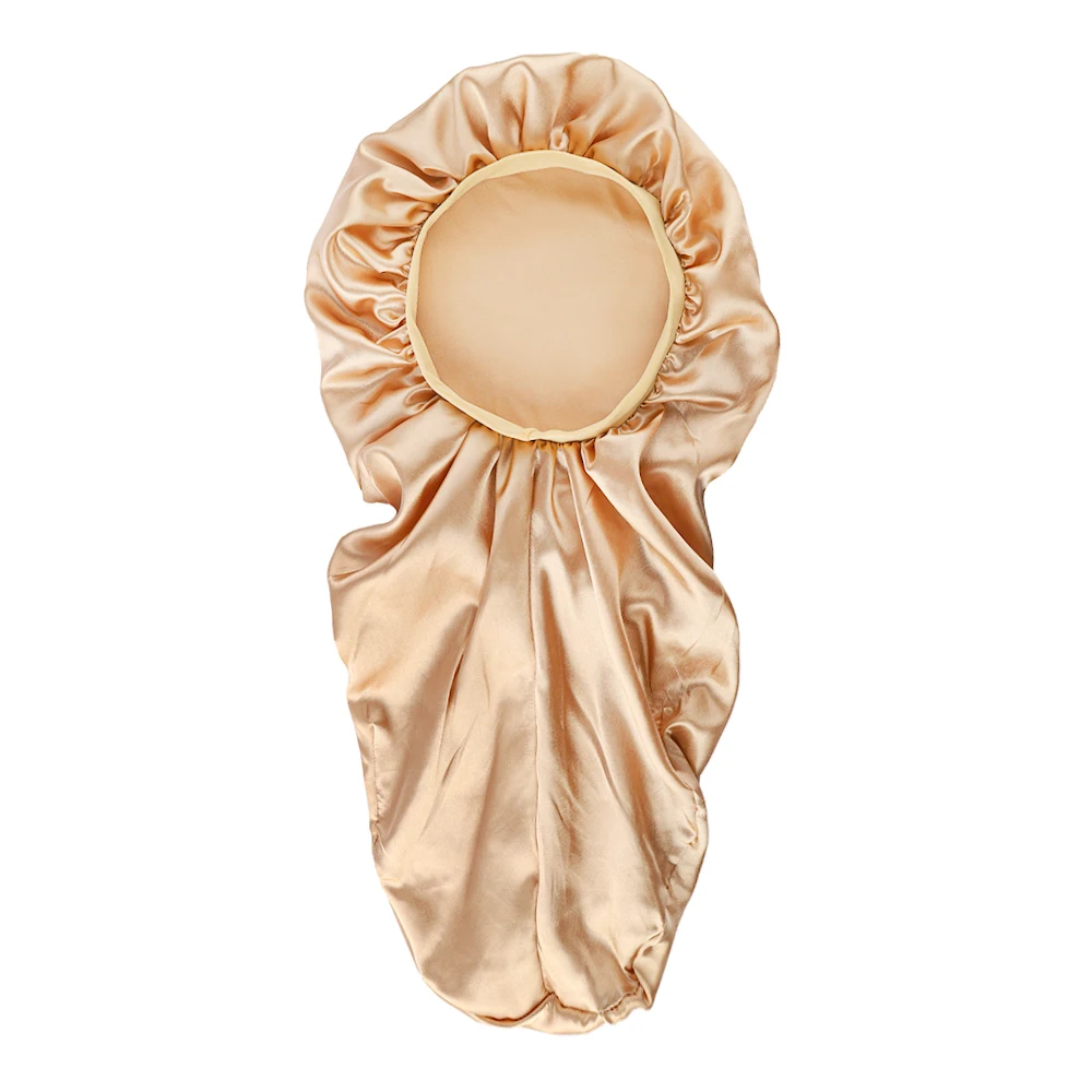 Night Hair Cap Warm Air Bonnet Cap 3Pcs Elastic Wide Edge Satin Bonnet for Women Men