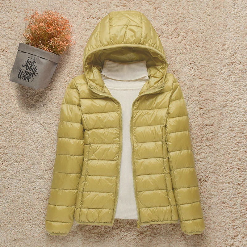 2023 New Fashion Female Cold Jacket Women Winter Light White Duck Down Jacket Slim Puffer Jacket Portable Windproof Down Coat 2