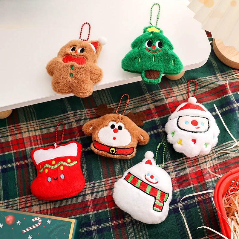 Christmas Plush Pendant Versatile Bag Keychain Decorative Pendant Cute Small Ornament