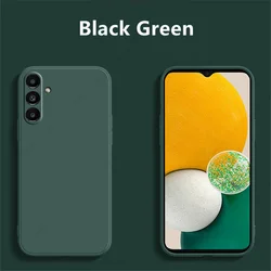 Soft Liquid Silicone Phone Case - Stylish and Durable Protective Cover for Samgung A54 5G (Black Green)