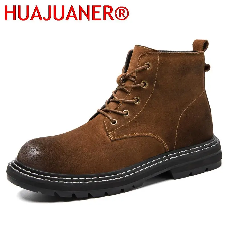 

Top Quality Upscale Men Boots Genuine Leather Boots Men Luxury Motorcycle Shoes Man Military Boots For Men Shoes Tactical Shoes
