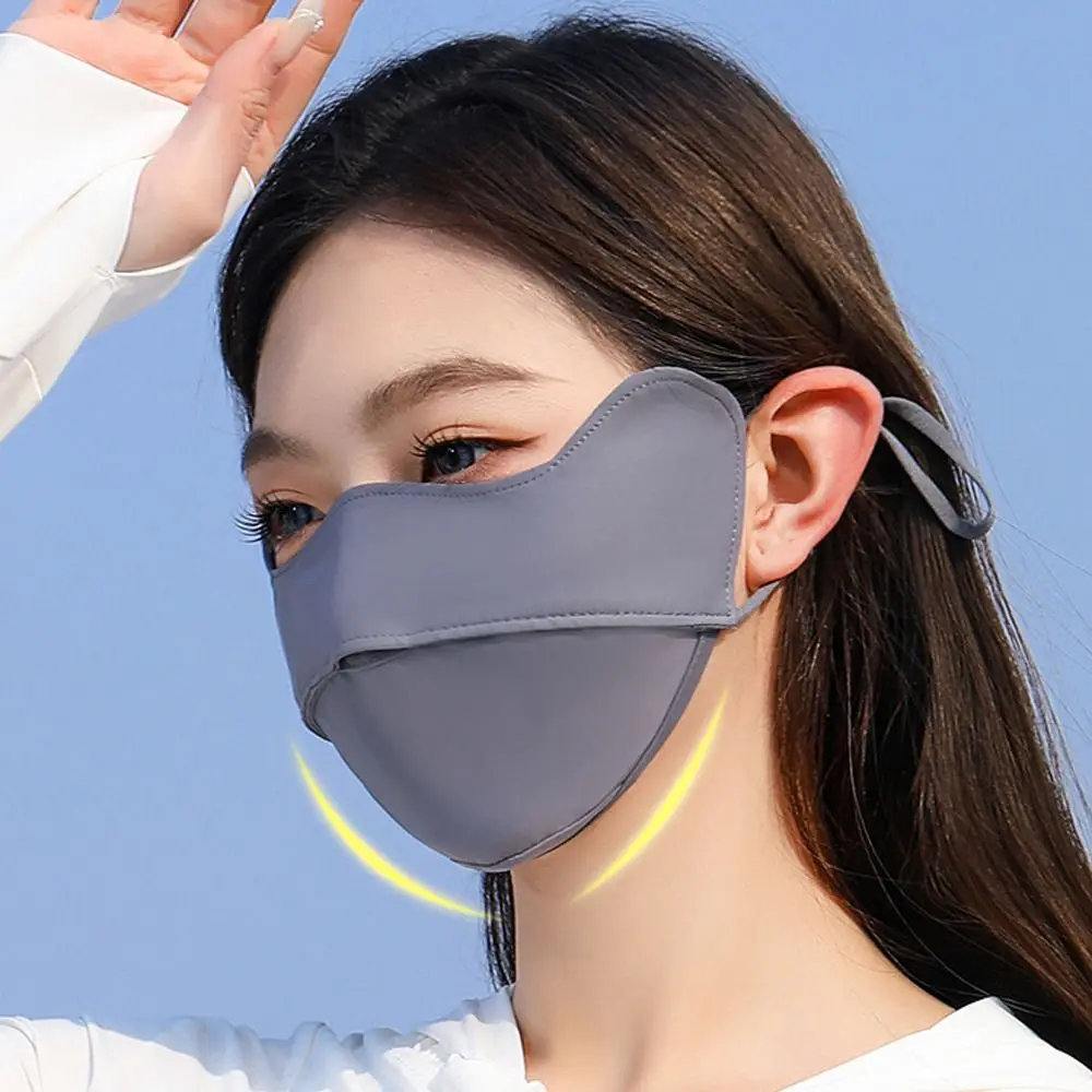 Sunscreen Face Mask Anti-uv Ice Face Veil Summer Outdoor Riding Hiking Mask Breathable Unisex Cover Scarf