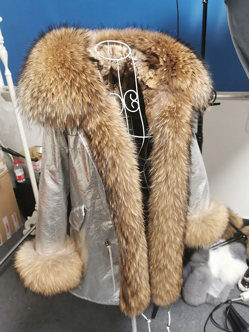 Vexaroa real fur parka removable collar