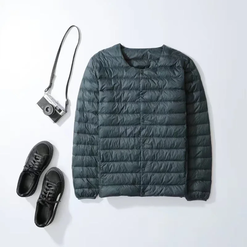 Down Jacket Mens Jacket New Autumn Winter 90% White Duck Down Lightweight Packable O-neck Variable V-neck Men Coat Men's Liner Warm Puffer Jackets