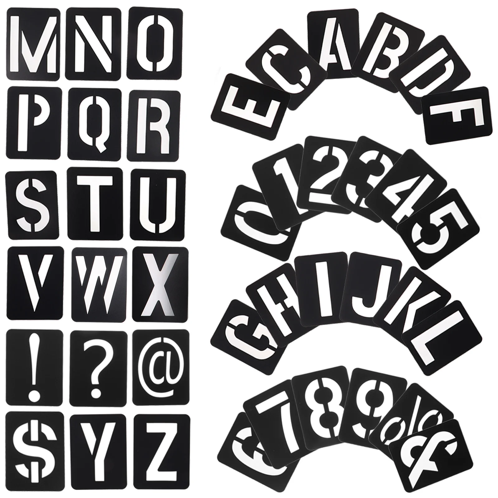 1 Set of Stencils Letter Stencils Stencils Plastic Stencil for Painting DIY Craft with Numbers and Signs bga reballing station 90mm x 90mm stencils holder template fixture jig with hand shank