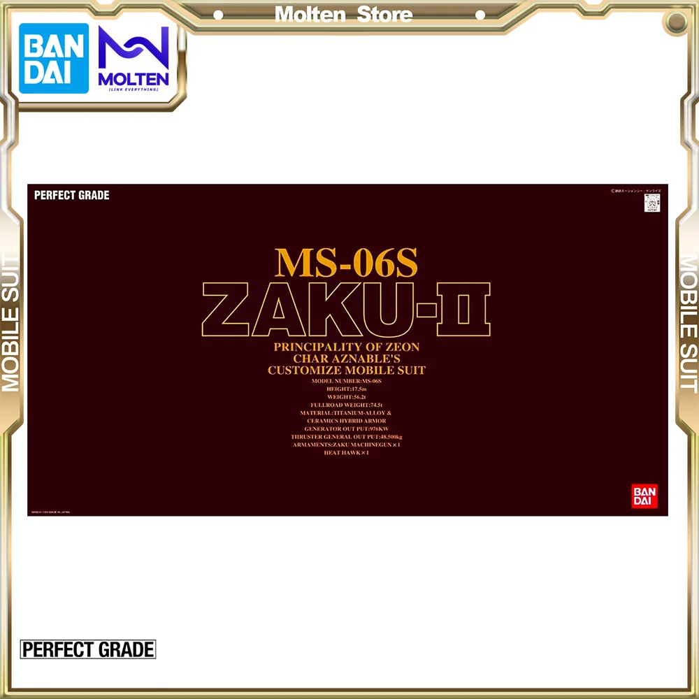 Bandai Originale Pg 1/60 Char'S Zaku Ii Mobile Suit Gundam Gunpla Model Kit Assembly/Assembly