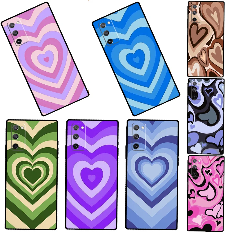 Latte Love Heart Coffee Brown Green Custodia In Silicone Per Samsung Galaxy S8 S9 S10 S20 Fe S21 Plus Note 20 Ultra S22 Ultra Cover