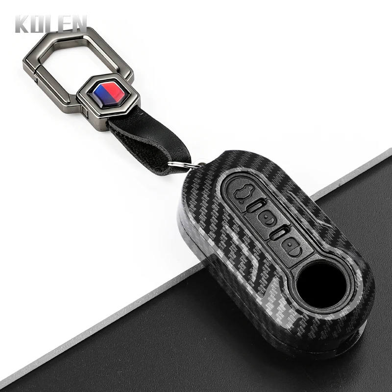 Sleek Carbon Fiber Style Car Key Case Cover – Premium Protector