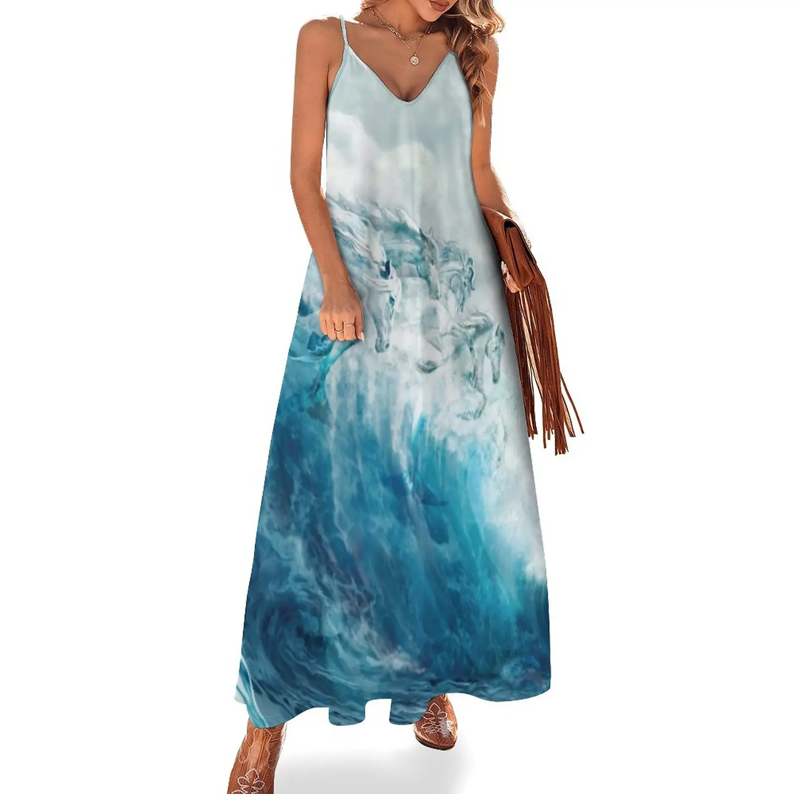 

Sea Horses Sleeveless Dress women's clothing summer 2024 novelties women dress women's summer jumpsuit