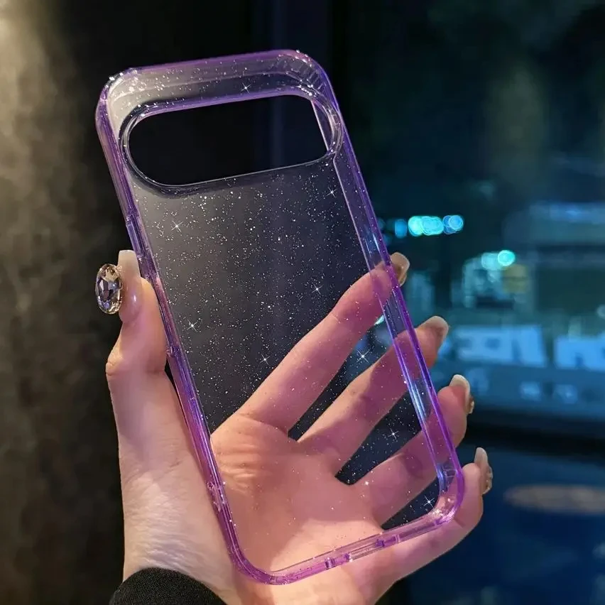 Acrylic+TPU Bling Glitter Transparent Shockproof Phone Case - Shining Starry Sky Design