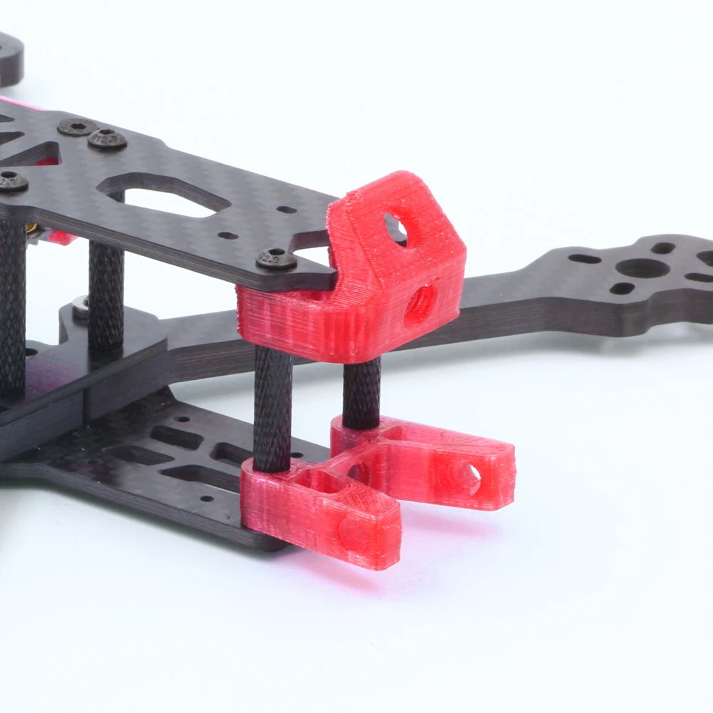 Lot de 2 supports d'antenne VTX/T installés sur un bras de drone FPV, avec antenne SMA.