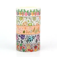 NEW 1PC 10M Decor Happy Easter egg rabbit flower carrot Washi Tape Set for Scrapbooking Journaling Masking Tape Cute Stationery 1