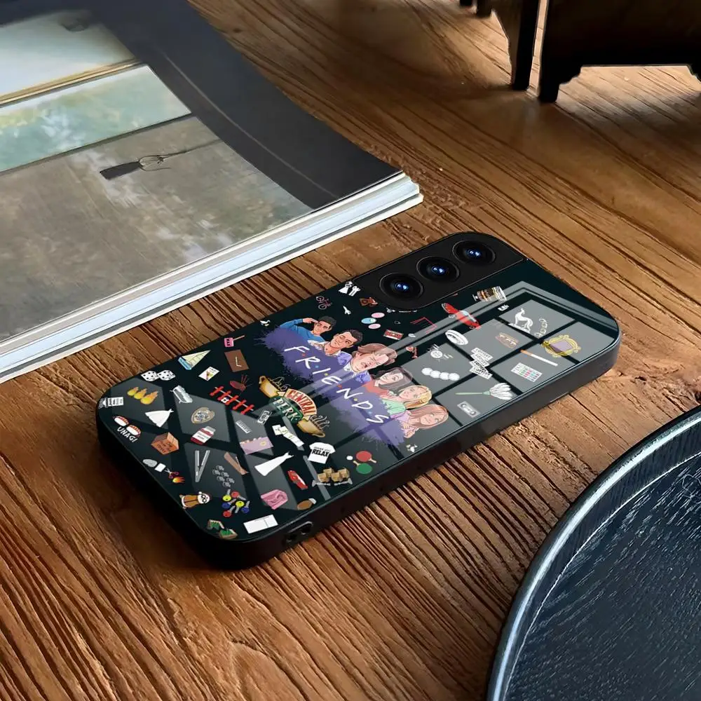 Friends Tv Phone Case Per Samsung S 24 23 22 21 20 A 24 34 54 53 Note20 M54 Ultra Plu Glass Cover