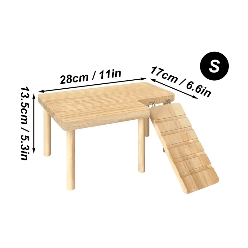 Natural Wooden Hamster Playground Climbing Toy