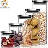 Glass Jars with Stainless Steel Cover, Container for Cereals, Spice Jars, Storage Tank, Food Contain, Coffee Bean 1
