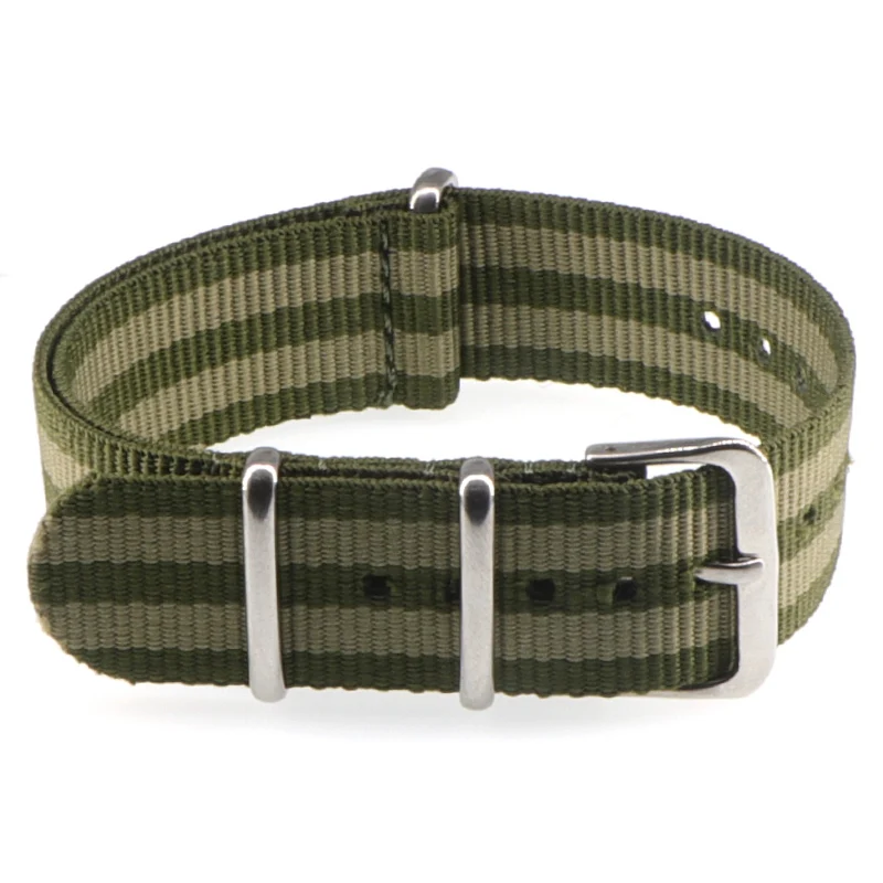 Nylon Army Sports Black Watch Strap with Belt Buckle