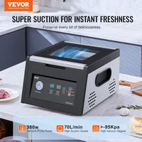 VEVOR Chamber Vacuum Sealer, 380W Vacuum Pump Power, Vacuum Packing Machine for Wet Foods, Meat, Compact Design 2