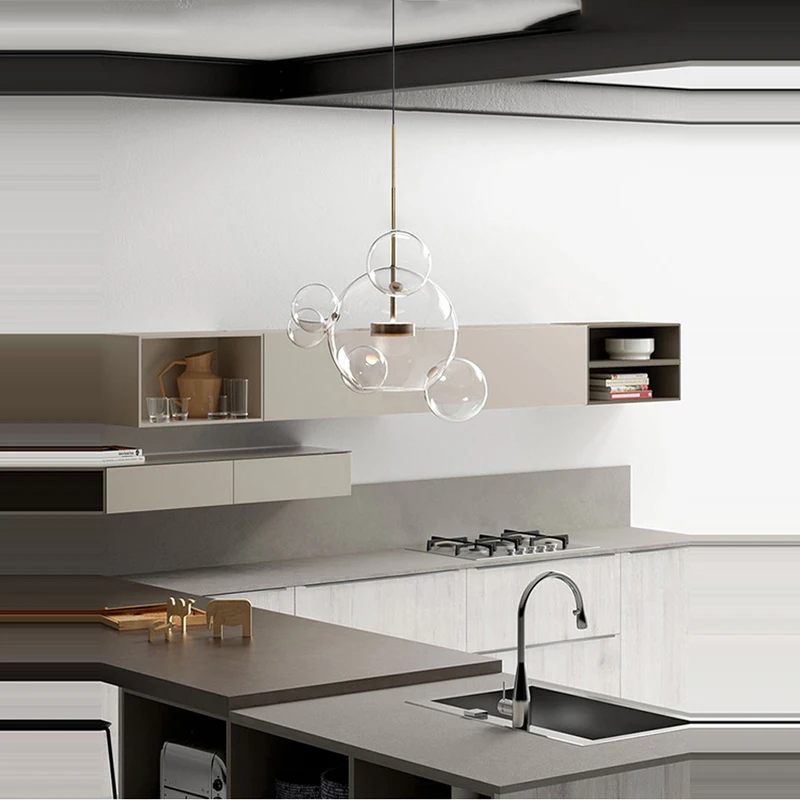 LED Postmodern Glass Bubbles Ceiling Chandeliers Lighting Lustres Hanging Lamps For Living Room 20cm