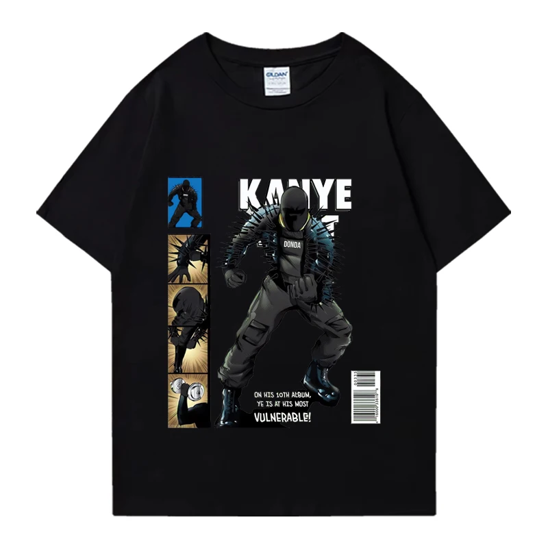 

Kanye West Comic Tour T shirt 2024 Men Women oversized vintage Rap Hip Hop streetwear Unisex 100% Cotton short sleeve T-shirts