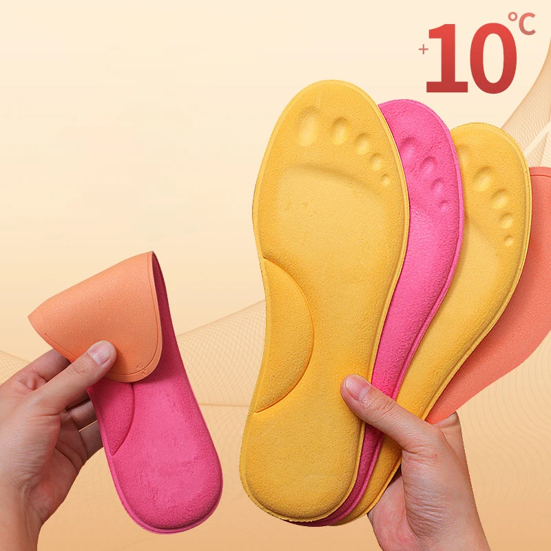 Self-heated Insoles Feet Massage Thermal Thicken Memory Foam Shoe Pads Winter Warm Men Women Sports Shoes Pad Accessories heated shoe insoles