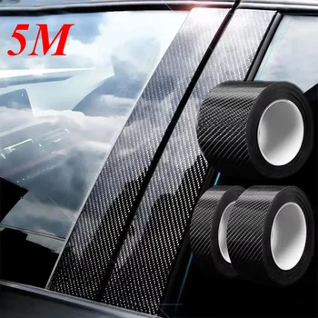 3D Carbon Fiber Car Sticker – DIY Anti-Scratch Door Sill Protector, Side Mirror & Bumper Tape, Waterproof Protective Film 1