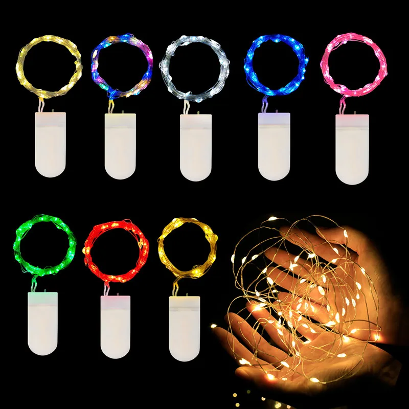 

5pcs LED Fairy Lamp Battery Operated String Light Firefly Starry Moon Lamp for DIY Tree Decor Christmas Wedding Party Decoration
