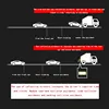 10pcs 3*8cm Car Bumper Reflective Stickers Reflective Warning Strip Tape Secure Reflector Stickers Decals Safety Warning 6