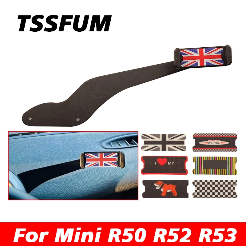 Car Styling Union Jack Per Mini Cooper Accessori R50 R52 R53 Supporto Per Telefono Interno Auto Per Mini Cooper R50 R52 R53 2002-2008