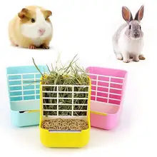 

Pet Feeder Dispenser 2 in 1 Rabbit Hay Food Grass Shelf Bowl Storage Container